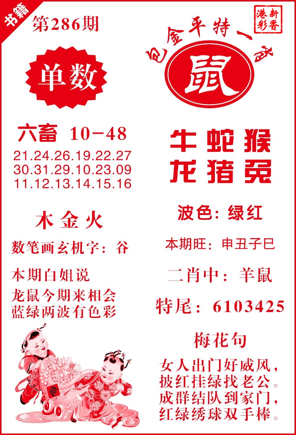 2026286期 平特一肖